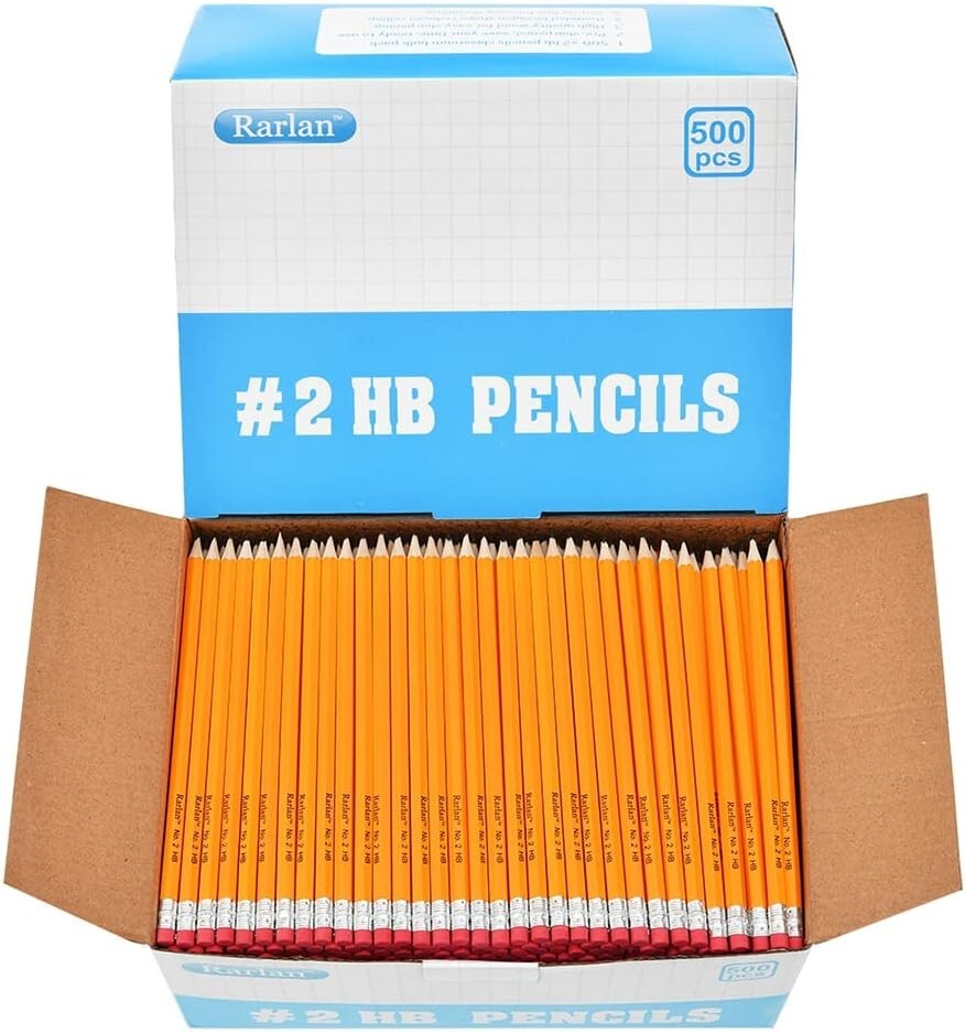 Efficient 500-Count Pre-Sharpened HB Pencils for Adults - Perfect for Offices