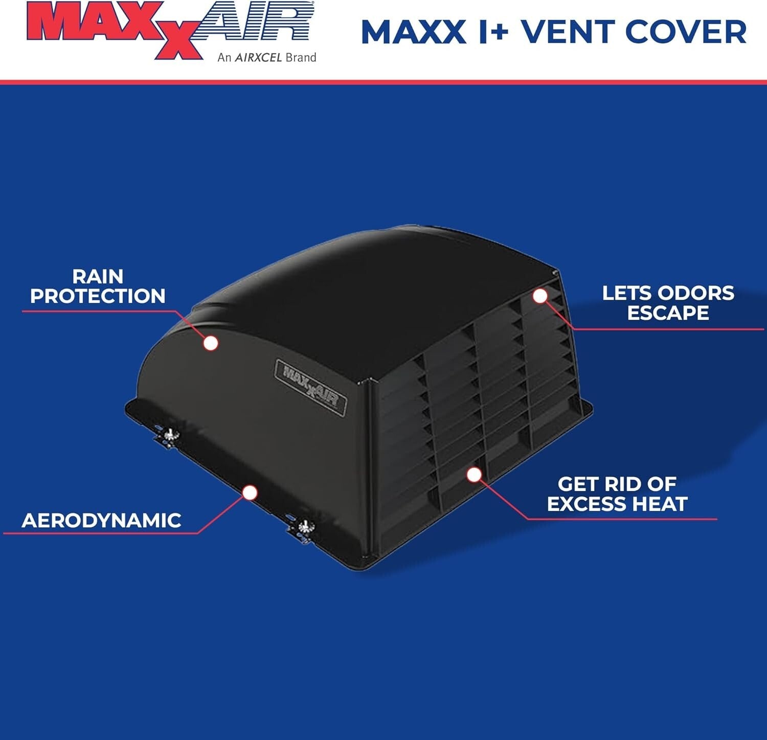 Durable Maxx I+ Vent Cover for 14" x 14" RV Roof Vents - Hassle-Free Install
