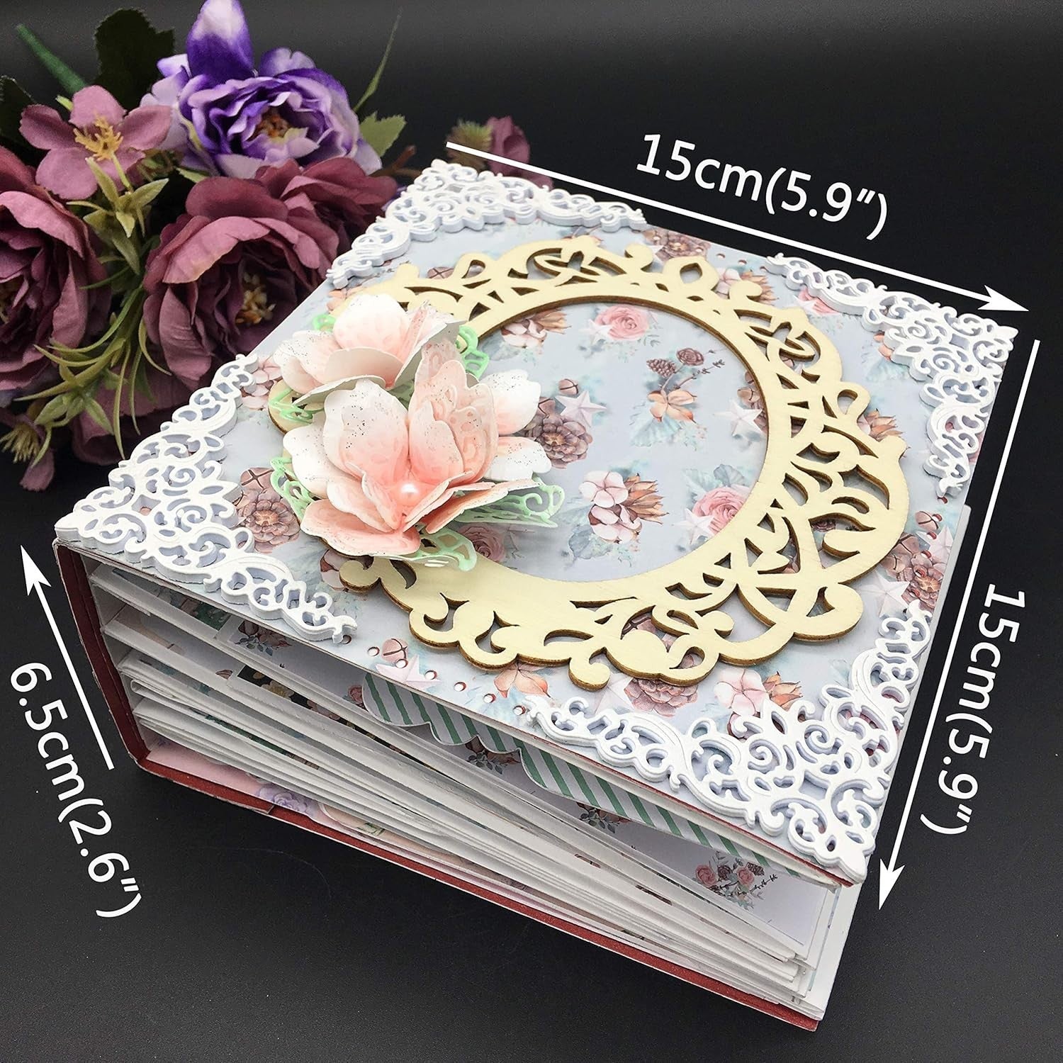 Art Deco Mini Album Die-Cuts 15x15CM - Perfect for Scrapbooking & DIY Cards