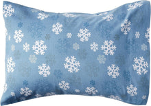Load image into Gallery viewer, Queen Heavyweight Cotton Flannel Sheet Set - Comfy Snow Flakes &amp; Deep Pockets