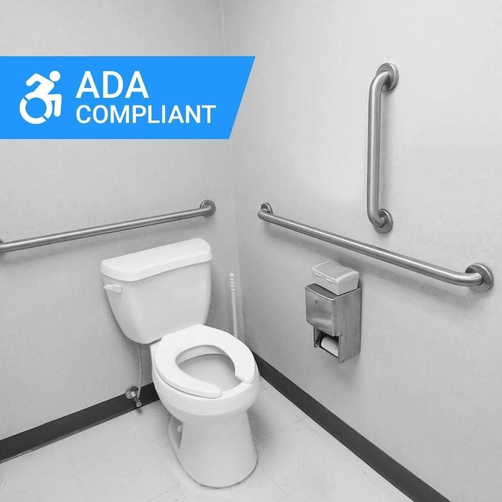 Easy to Install ADA Grab Bar Bundle - Stainless Steel & 1.5" Diameter, 6 Pack