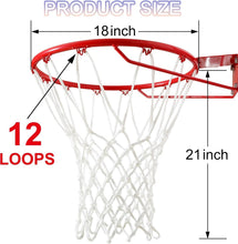 Load image into Gallery viewer, 12 Loops Heavy-Duty Basketball Net - All-Weather Replacement for Standard Hoops