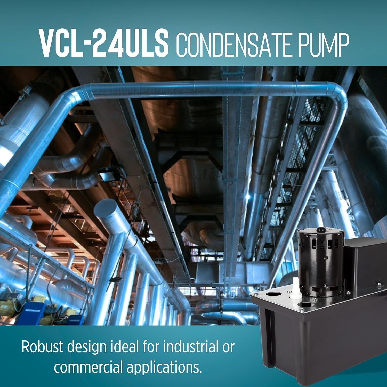 High-Efficiency 115V Condensate Removal Pump - 270 GPH with Overflow Protection