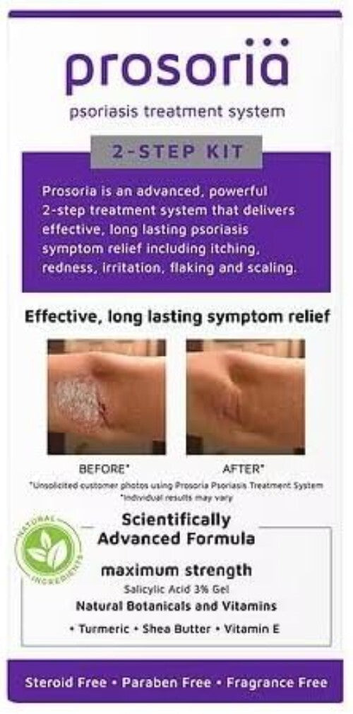 Dual Action Psoriasis Relief - 4 Bottles of Clinical Strength Exfoliating Care