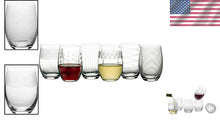 Load image into Gallery viewer, Durable Lead-Free Crystal Stemless Wine Glasses - Dishwasher Safe, Set of 6