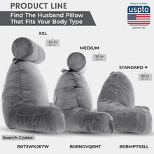 Load image into Gallery viewer, Standard+ Ergonomic Bed Rest Pillow - Portable Lounge Cushion with Pockets