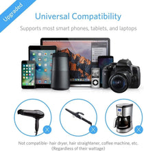 Load image into Gallery viewer, Universal Travel Adapter 220V to 110V &amp; 4-Port USB Charger - Compact &amp; Secure