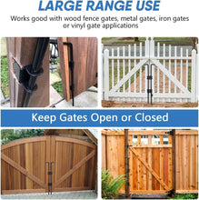 Load image into Gallery viewer, Black 24-Inch Heavy Duty Cane Bolt Set - Ideal for Secure Gate Reinforcement