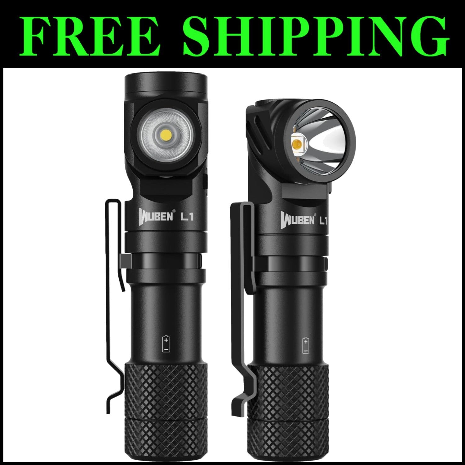 2000 Lumen Rechargeable Tactical Flashlight with Magnetic Base & IP68 Waterproof