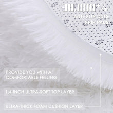 Load image into Gallery viewer, 5x8 Machine Washable Soft Shag Area Rug - Cozy White Carpet for Home Decor