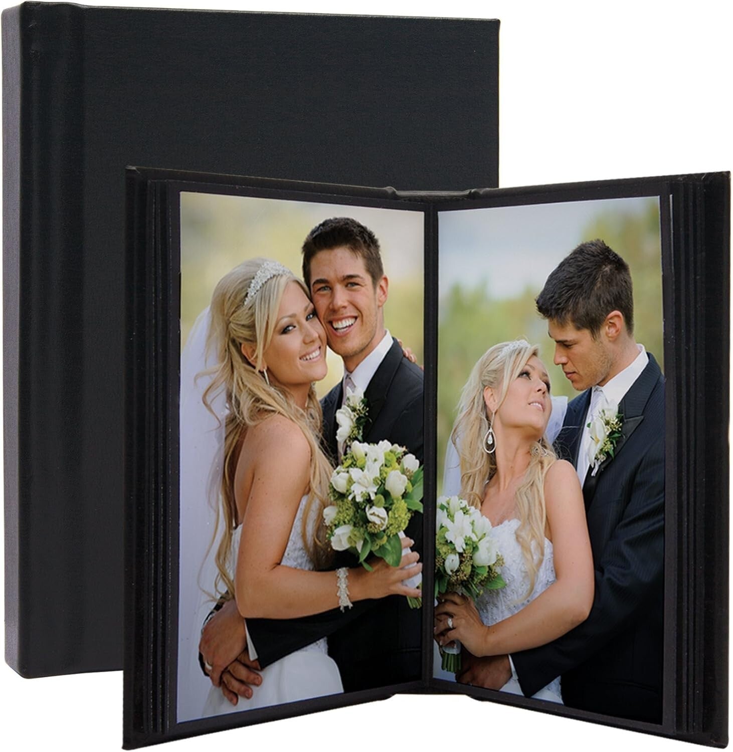 Luxury 10" x 12" Faux Leather Photo Album with Peel-and-Stick Pages for Weddings