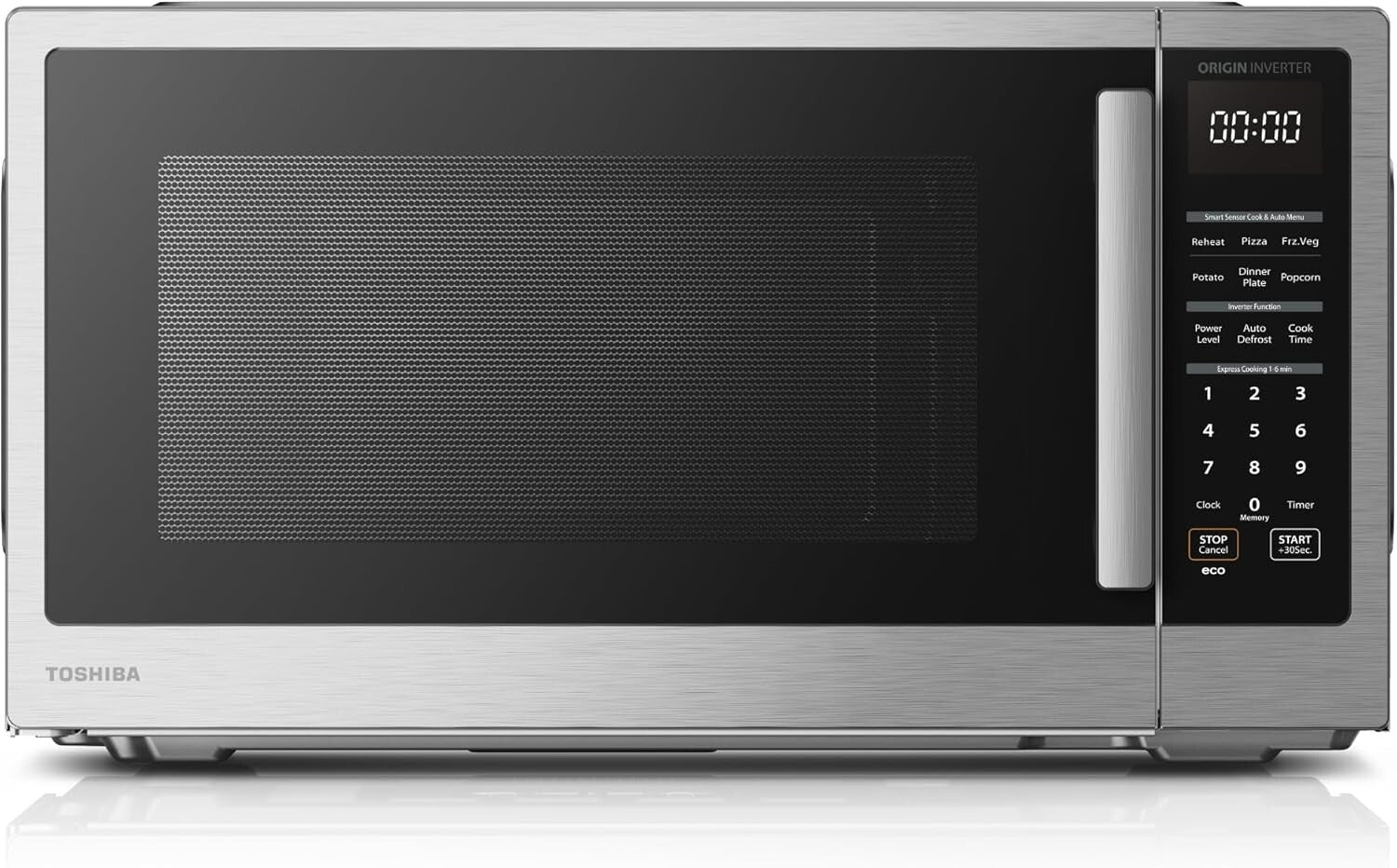 Versatile 1200W Stainless Steel Microwave with 16.5 Inch Turntable & Child Lock