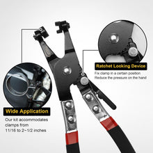 Load image into Gallery viewer, Flexible Long Reach 9pcs Hose Clamp Tool Set with Storage Box for Mechanics