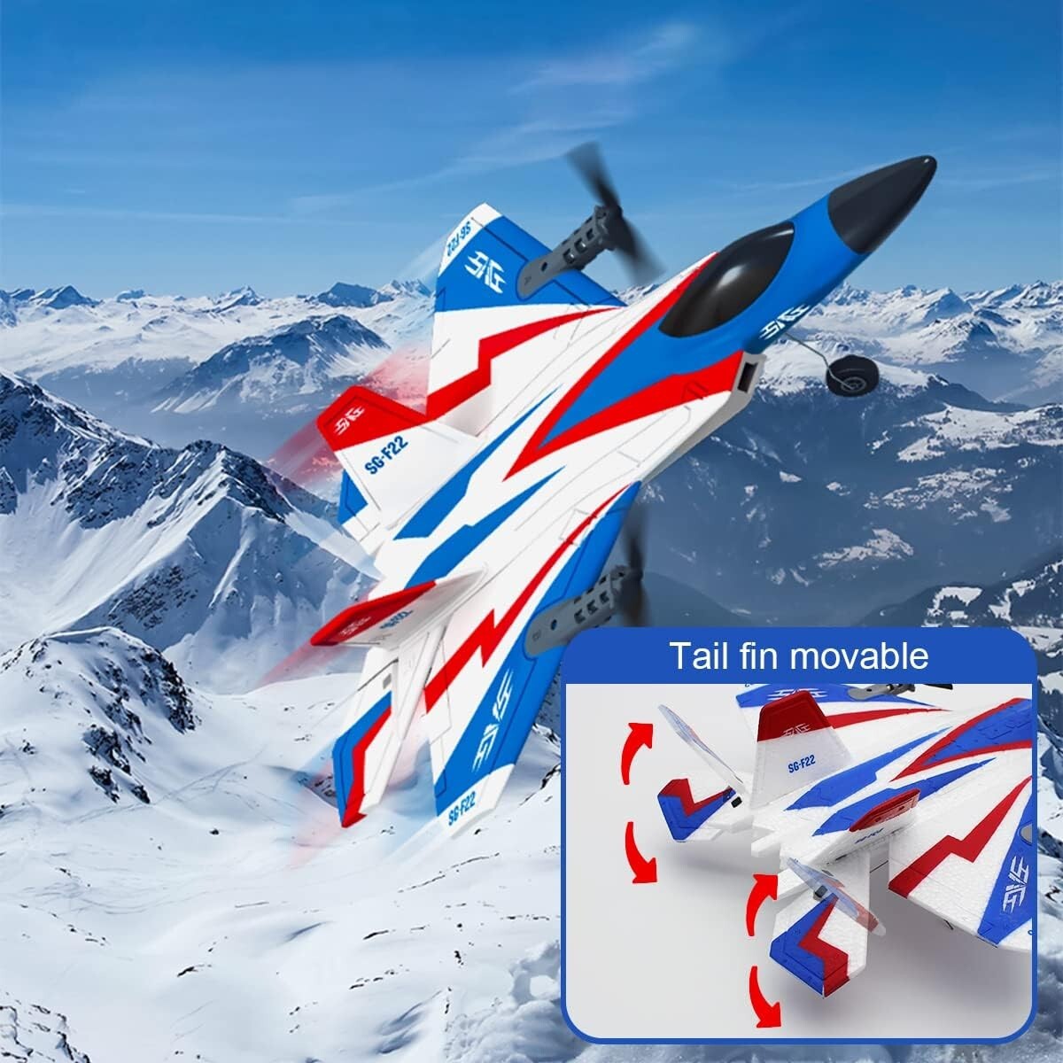 F-22 RC Airplane: 4 Channel Remote Control with Aerobatic Stunt Features