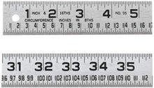 Load image into Gallery viewer, Professional Measuring Steel Rule – 1-1/4" x 4' with Clear Graduation Markings