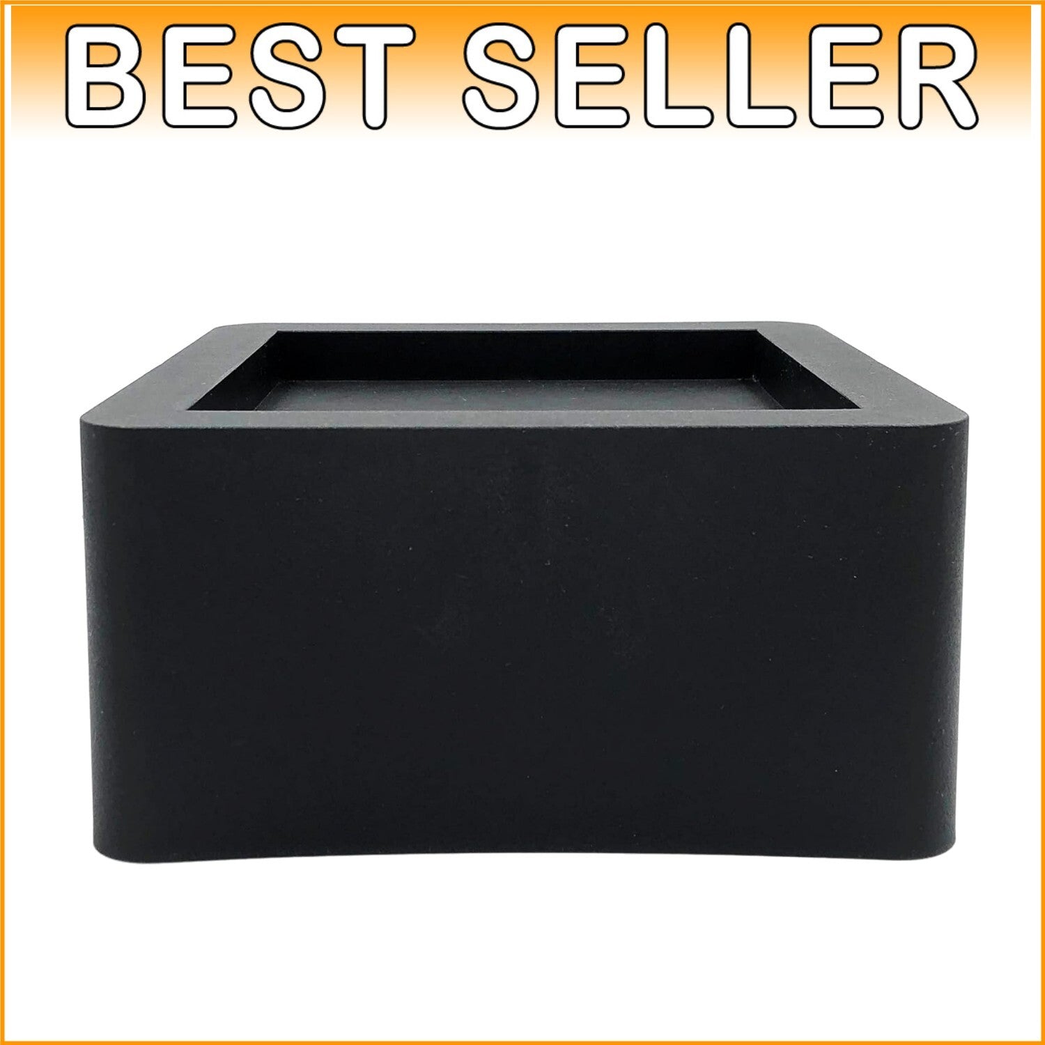 Black Heavy-Duty Bed Risers, 3-Inches of Storage & Support for Any Furniture