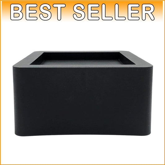 Black Heavy-Duty Bed Risers, 3-Inches of Storage & Support for Any Furniture