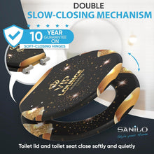 Load image into Gallery viewer, Soft Close Decorative Toilet Seat - Round Molded Wood Design in VIP-Lounge Color