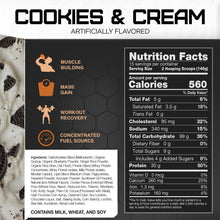 Load image into Gallery viewer, Cookies &amp; Cream Clean Gainer - 5lbs with 30g Protein for Optimal Performance