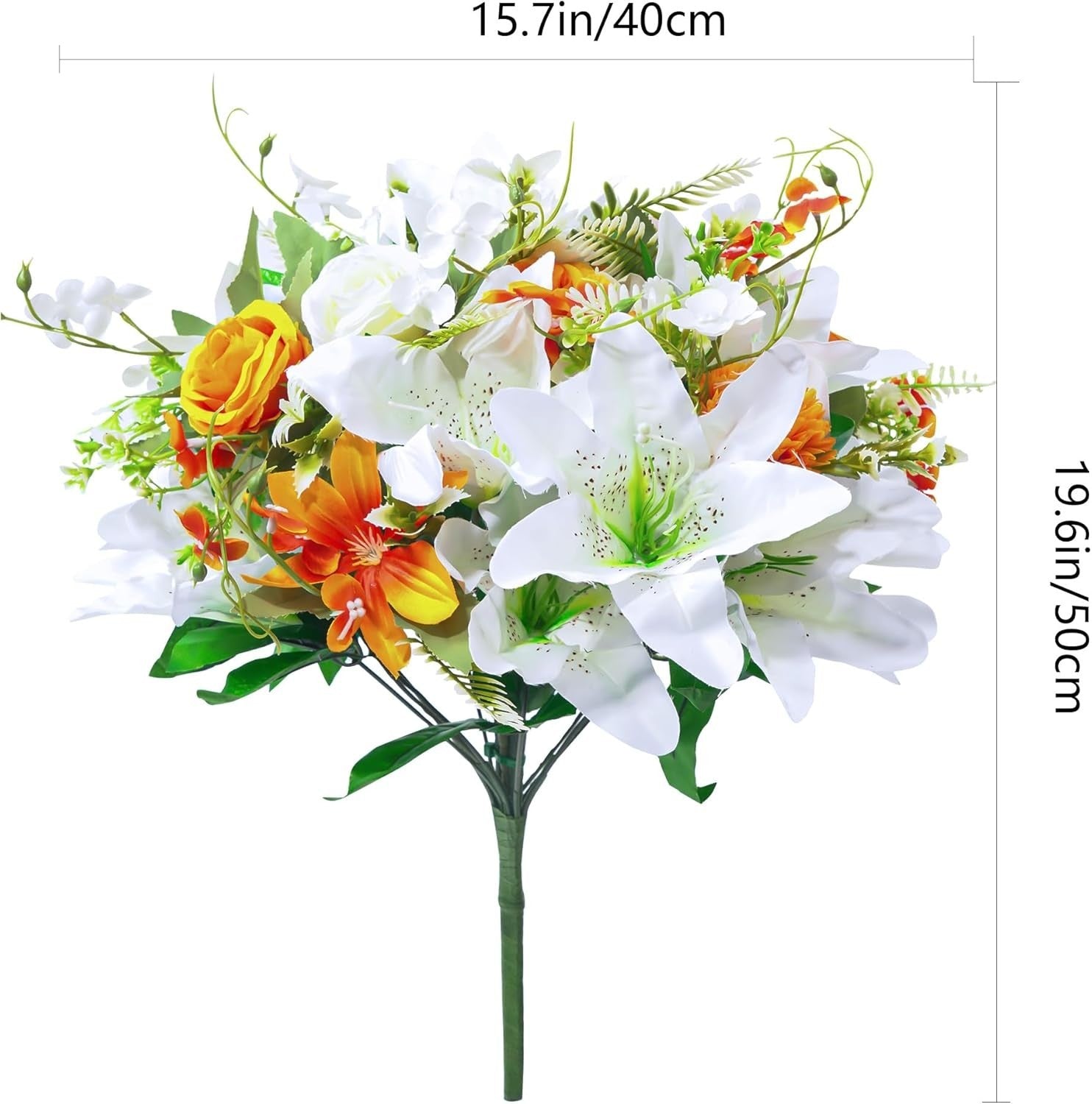 Elegant Silk Rose and Lily Bouquets for Headstone Decoration – Lasting Tribute