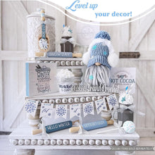 Load image into Gallery viewer, Handmade Wooden Decorative Tiered Trays - Set of 3 for Kitchen &amp; Tabletop