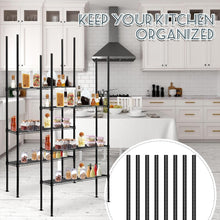 Load image into Gallery viewer, Durable 74 Inch Chrome Shelving Poles with 100 Clips for Versatile Storage