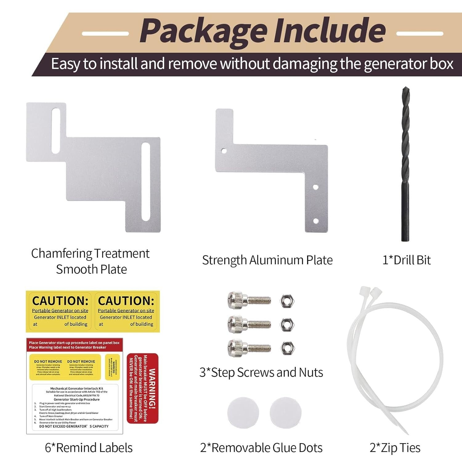 Eaton Cutler Hammer 200 Amp Generator Interlock Kit with Durable Aluminum Plates