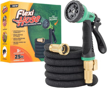 Load image into Gallery viewer, 25FT Lightweight Expandable Garden Hose with 8-Function Nozzle - No-Kink Design