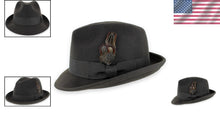 Load image into Gallery viewer, Packable Men's Classic Fedora with Grosgrain Sweatband - Travel Ready