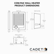 Load image into Gallery viewer, Quiet 2000W Com-Pak Electric Heater with High Gloss Enamel Finish - All-In-One