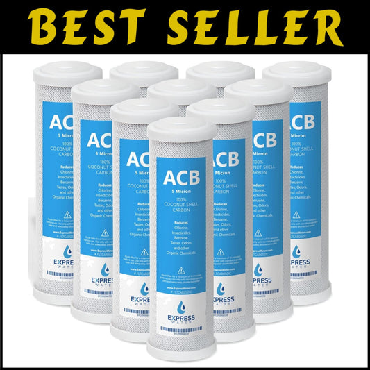 NSF Certified 10-Pack Activated Carbon Filters - Odor & Chemical Removal
