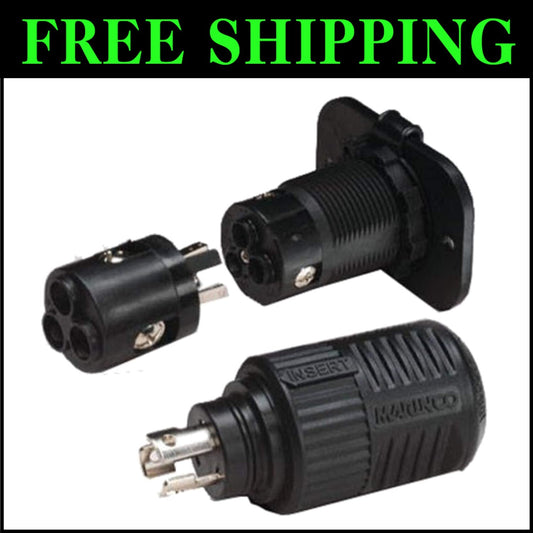 Corrosion-Resistant 12VCP Plug and Receptacle - Easy Installation for Outdoors