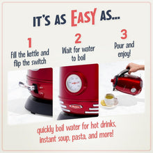 Load image into Gallery viewer, 1.7L Retro Electric Water Kettle with 1500W Rapid Boil and Boil-Dry Protection