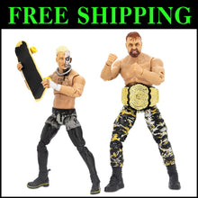 Load image into Gallery viewer, Collectible Darby Allin &amp; Jon Moxley Action Figures with Championship Title Belt