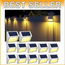Load image into Gallery viewer, Warm Light Solar Garden Lights - 12-Pack Waterproof for Safe Outdoor Lighting