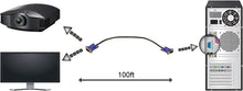 Load image into Gallery viewer, 100ft VGA Cable - Versatile 15-Pin Connection for PCs, TVs, and Projectors
