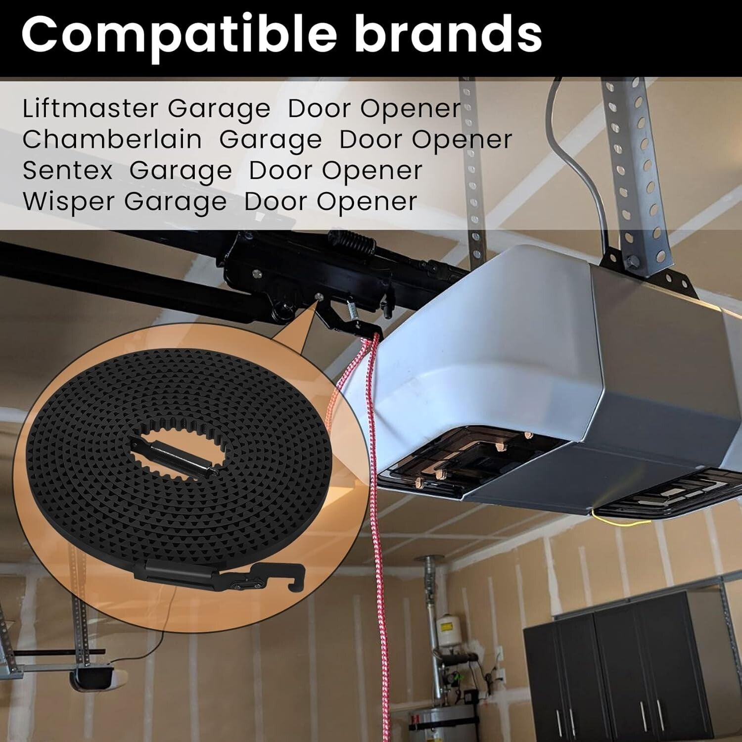 Durable and Safe 232-Inch Garage Door Belt Compatible with Liftmaster Models