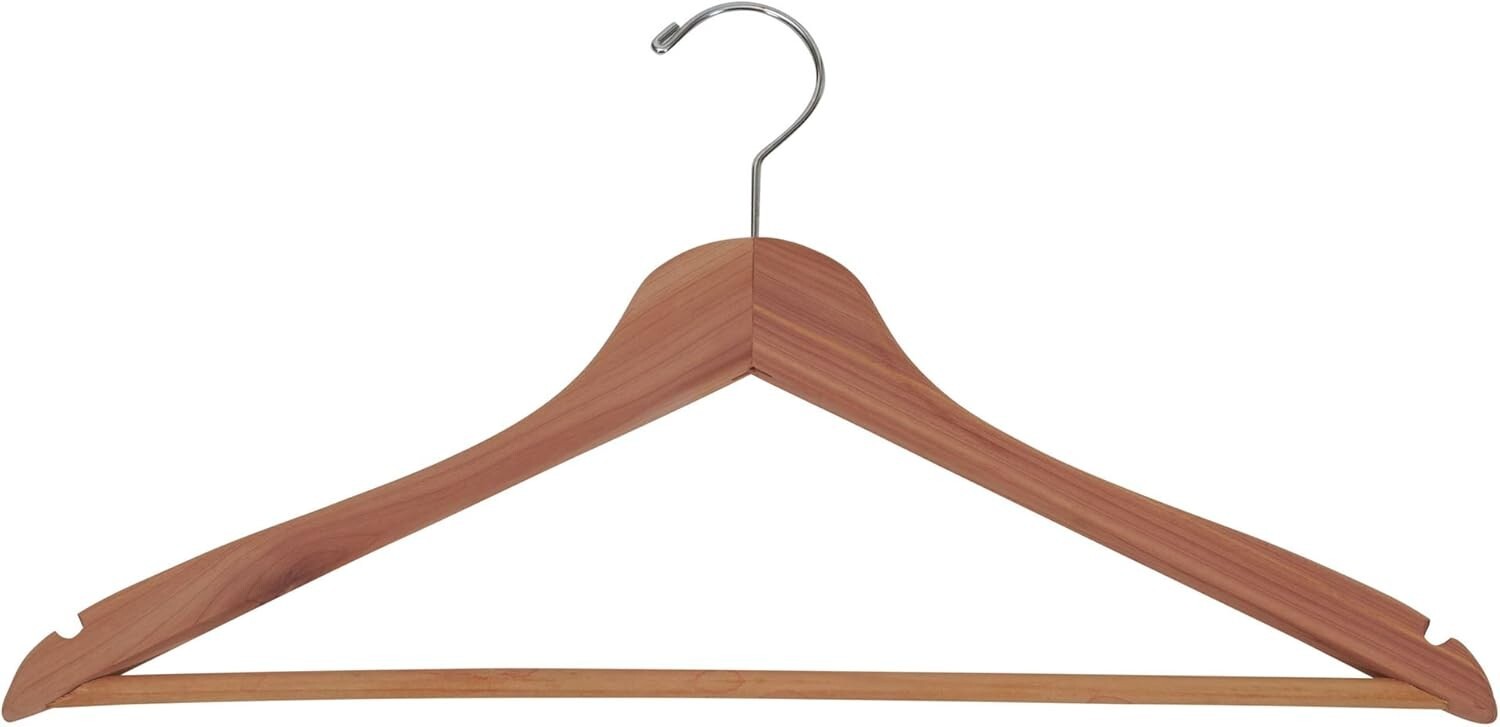 Maximize Closet Space with 16 Durable Cedar Wood Hangers – Eco-Friendly Luxury