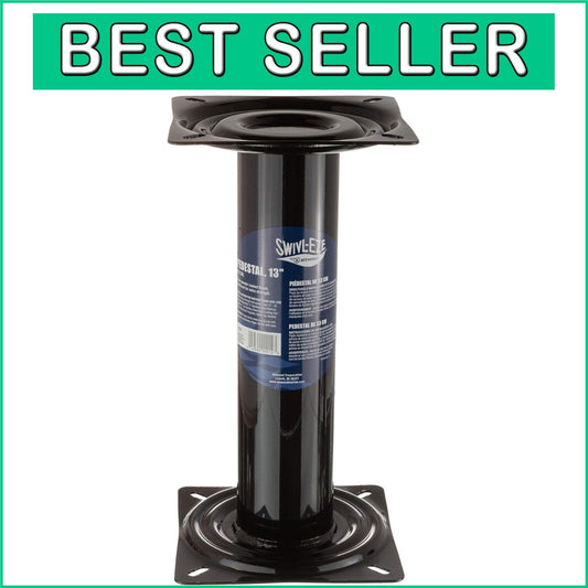 Economical Black Pedestal Seat with Reinforced Joints - Fits Any Boating Style