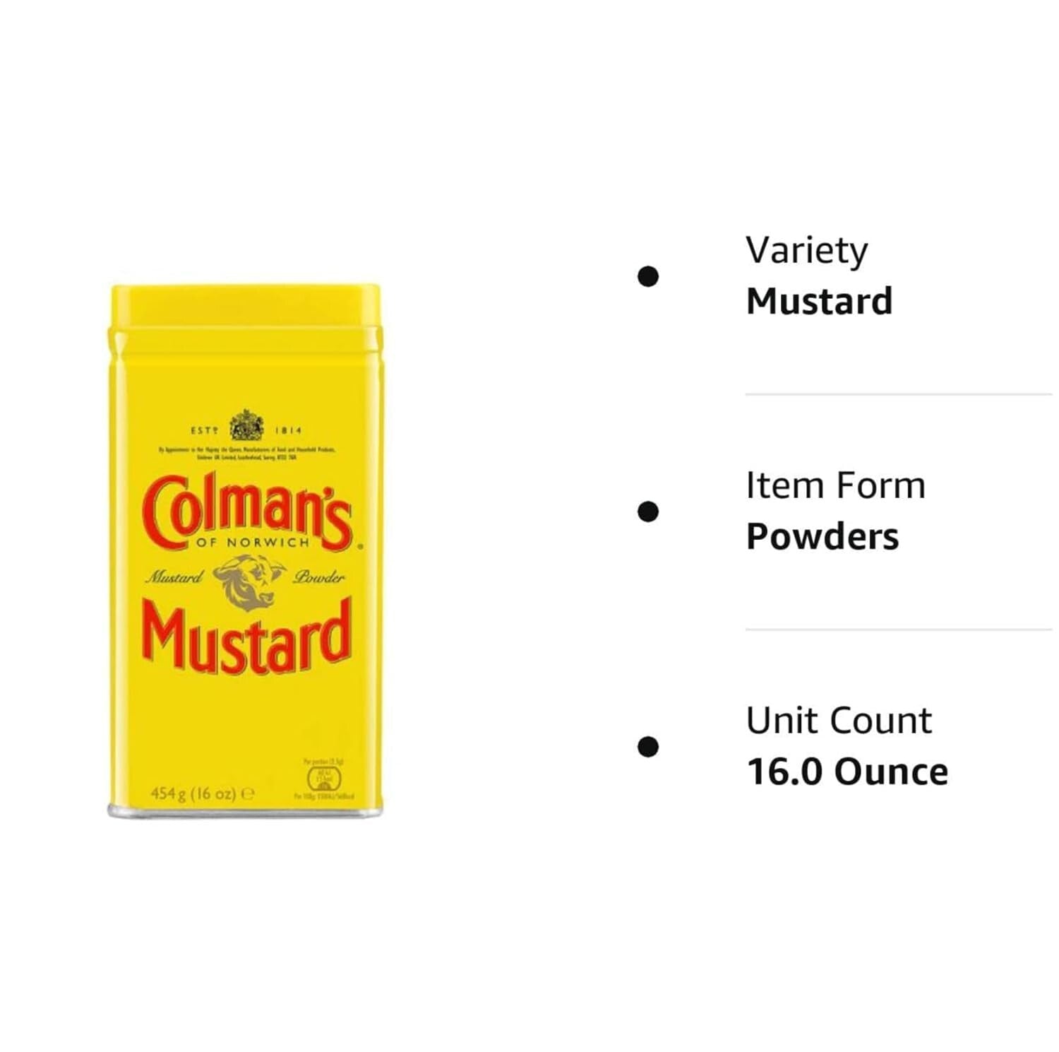 Colman’s Mustard Powder 3-Pack, 16-Oz Cans – Perfect for Flavor Enhancement