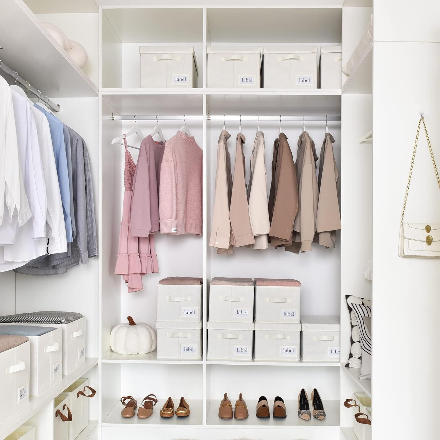 Elegant Portable Stackable Storage Bins Set of 3 - Perfect for Home Organization