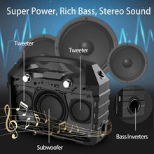 Load image into Gallery viewer, Powerful Bluetooth Karaoke Machine with UHF Mics - Ideal for Parties &amp; Teaching
