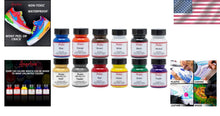 Load image into Gallery viewer, All-in-One Leather Paint Set: 12 Colors in 1 Oz Bottles with Brush Included