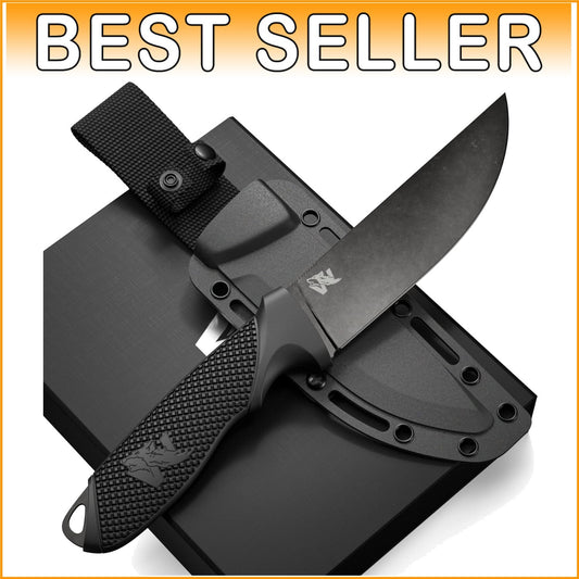 Razor-Sharp W-FLAT Full Tang Blade Knife in Stylish Tactical Sheath - EDC Ready