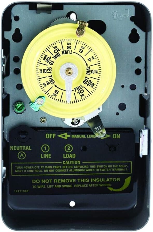 Versatile Time Switch with Manual Override - Perfect for Industrial & Home Use
