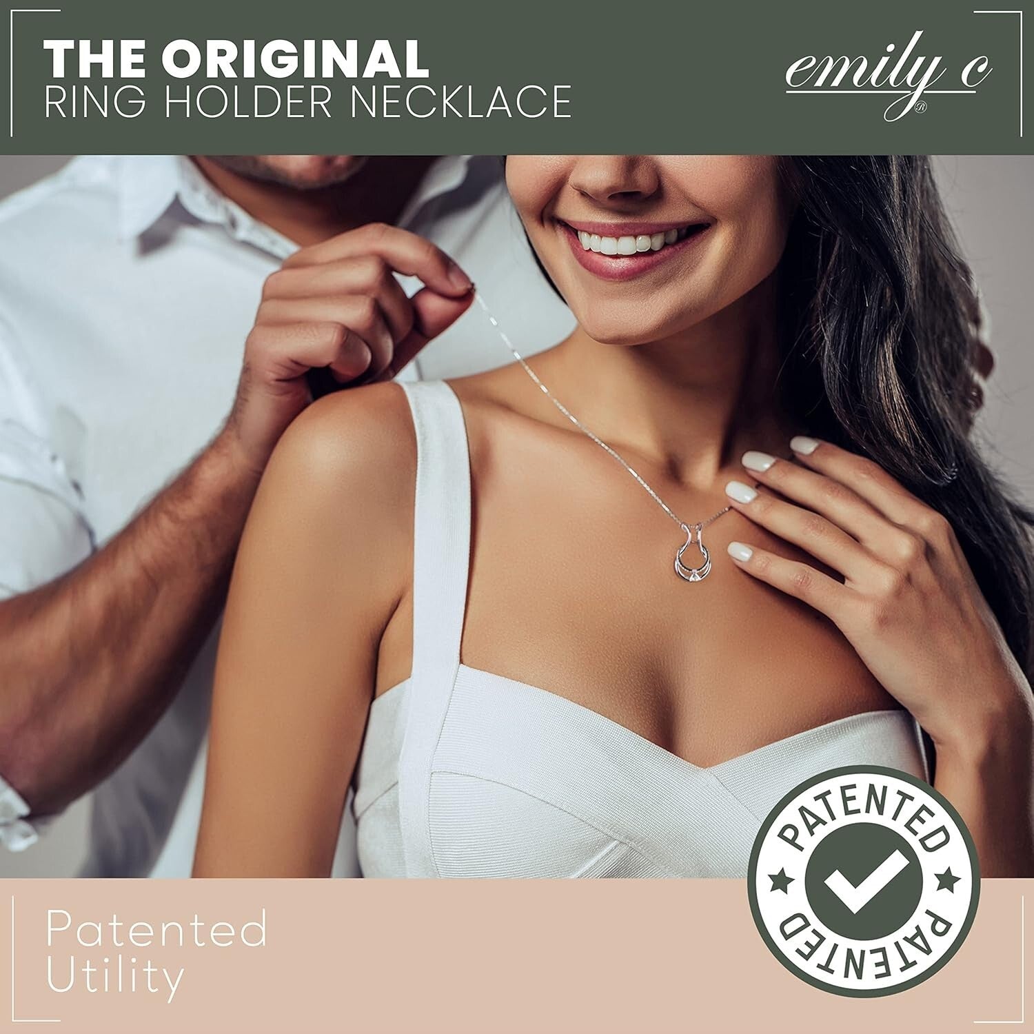 Elegant Stainless Steel Ring Holder Necklace for Men & Women - Stylish Jewelry