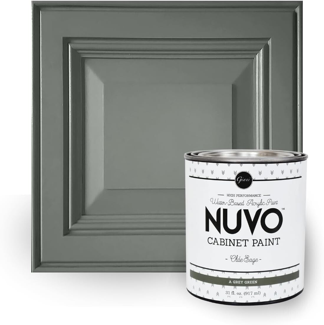 Transform Your Cabinets with Nuvo Olde Sage Paint - 31 Oz Low Odor, Satin Finish