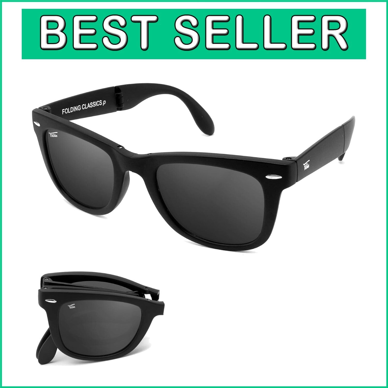 Classic Polarized Folding Sunglasses for Men & Women - UV400 Protection Included
