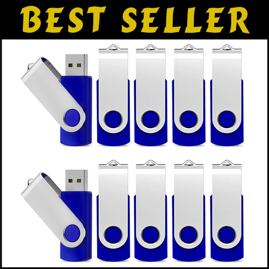 Multi-Functional 8GB USB Drives - 100 Pack Swivel Thumb Drives for All Devices