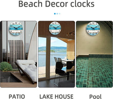 Load image into Gallery viewer, Elegant 16 Inch Analog Wall Clock - Perfect for Indoor/Outdoor Coastal Settings